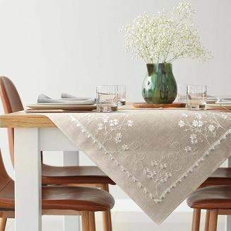 Obrus dekoracyjny ADELINE 85x85 Eurofirany beżowy