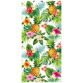 Ręcznik plażowy 70x140 wzór ananasy na białym tle