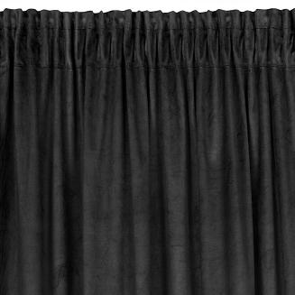 Zasłona gotowa na taśmie ANGELINA 140x270 Eurofirany czarny