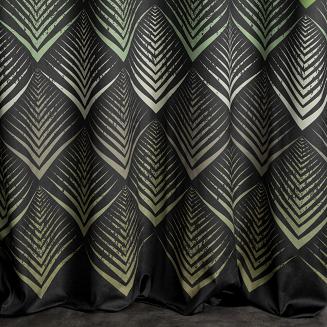 Zasłona gotowa na taśmie ANGELINA 140x270 Eurofirany czarny