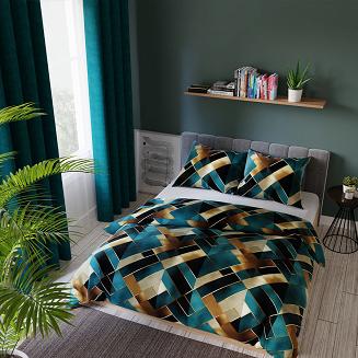 RUBIK Komplet pościeli z bawełny satynowej 220x200cm 100051/SAT/000/220200/1