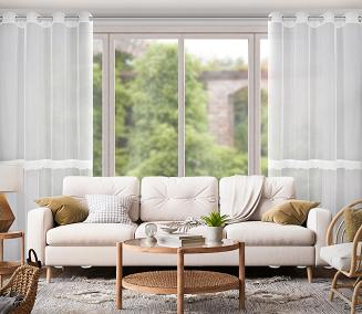 Firana gotowa na przelotkach SOFI 140x260 Eurofirany biały