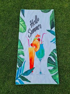 Ręcznik plażowy 70x140 wzór wakacyjny drink