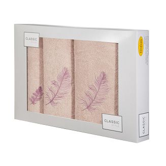 Komplet ręczników 3 cz. NADIA 30x50 Eurofirany różowy