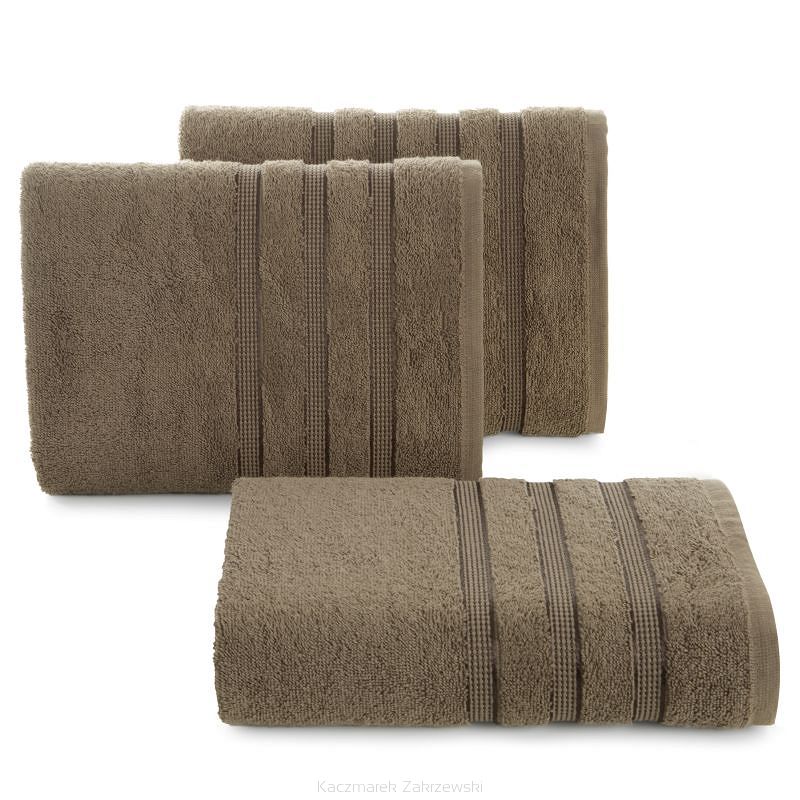 Ręcznik bawełniany JADE 50x90 Eurofirany jasny brązowy
