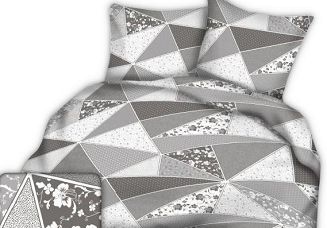 Pościel z kory 160x200 wzór trójkątny patchwork