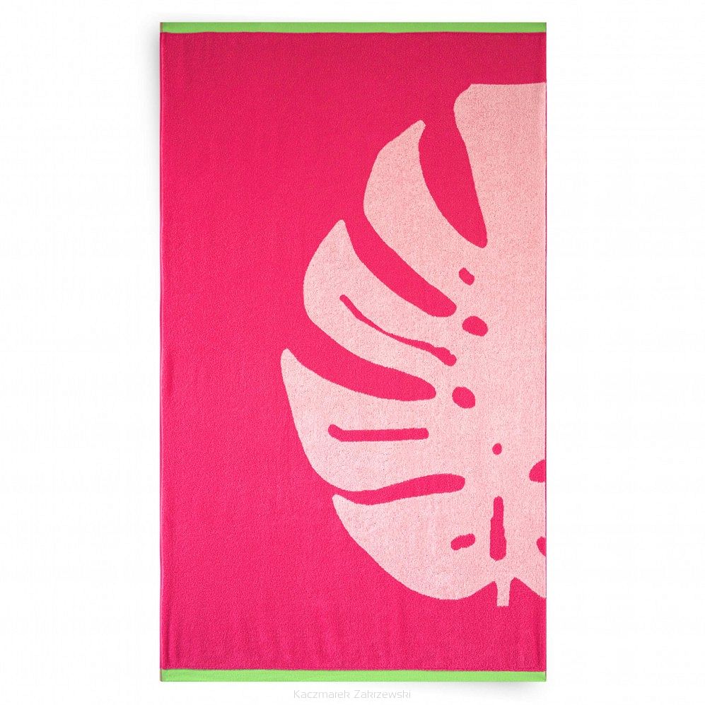 Ręcznik plażowy LEAF 100x160 Zwoltex różowy