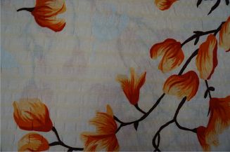 Pościel z kory 200x220 wzór herbaciane magnolie