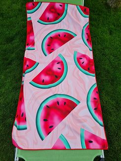 Ręcznik plażowy 70x140 wzór arbuzy zielony różowy