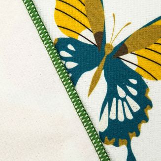Ręcznik plażowy TROPICAL 80x160 liście + motyle