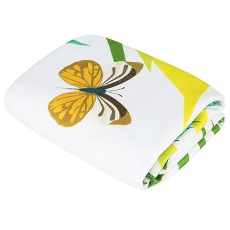 Ręcznik plażowy TROPICAL 80x160 liście + motyle