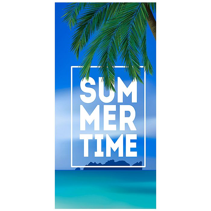 Ręcznik plażowy 70x140 wzór summer time niebieski